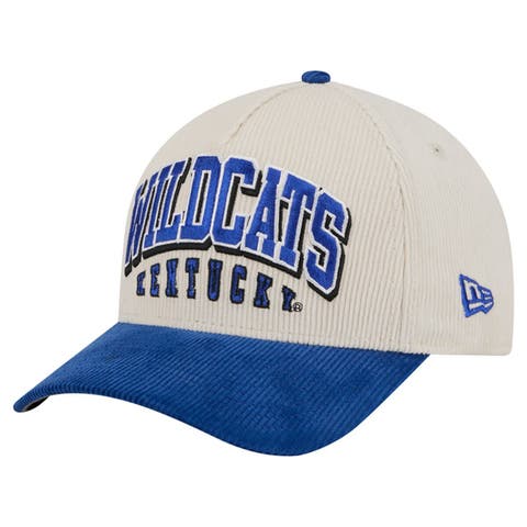 Men
s New Era Royal/Cream Kentucky Wildcats Arch Two-Tone Corduroy 9FORTY A-Frame Adjustable Hat