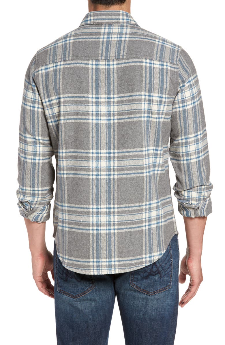 Jeremiah Marin Herringbone Plaid Flannel Shirt, Alternate, color,