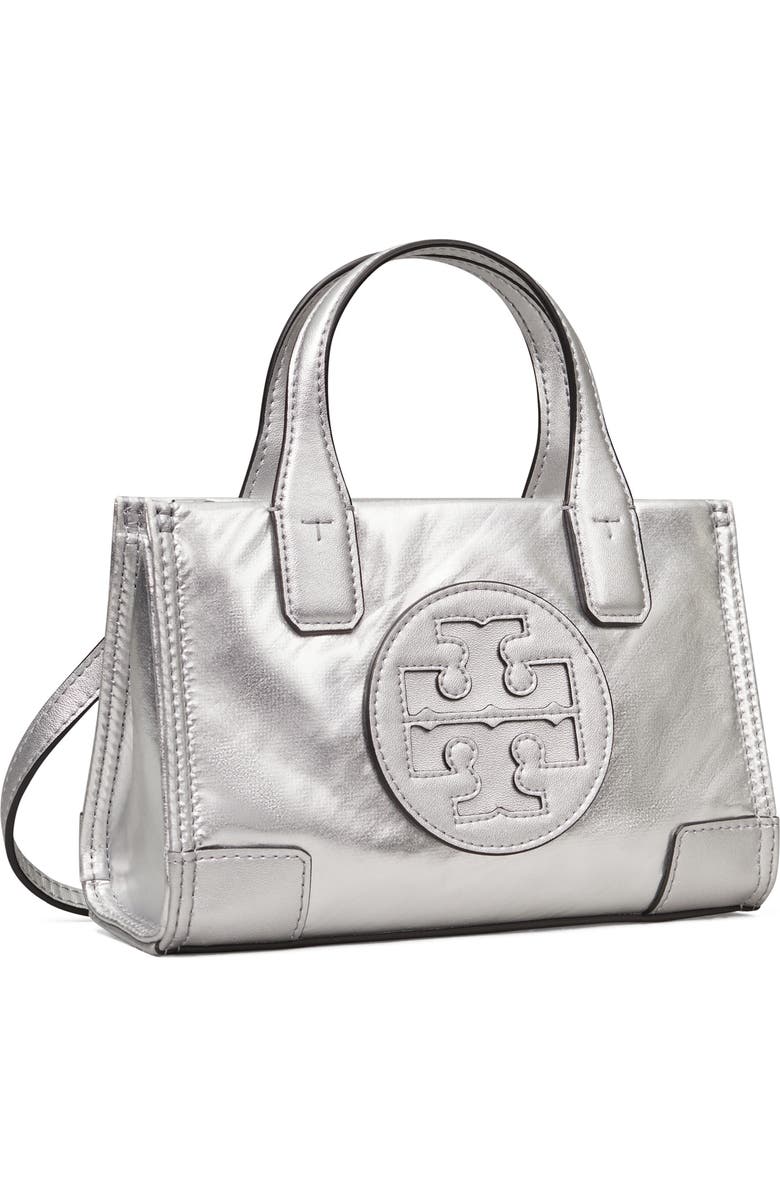 Tory Burch Micro Ella Metallic Satchel, Alternate, color,