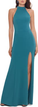 Xscape Evenings Xscape Halter Neck Open Back Gown