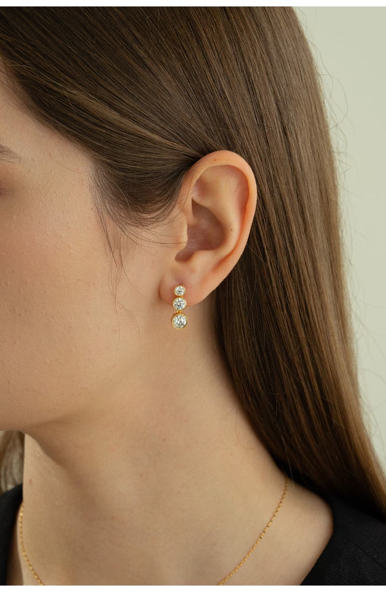 Bearfruit Jewelry Sterling Silver 18k Gold Plated Gabriella Earrings Holiday Gift Idea, Alternate, color, Gold