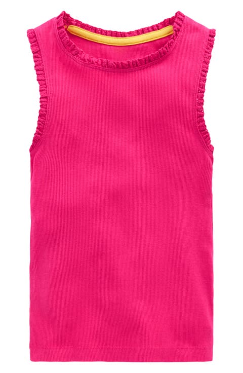 Kids' Rib Lace Trim Tank (Toddler, Little Kid & Big Kid)
