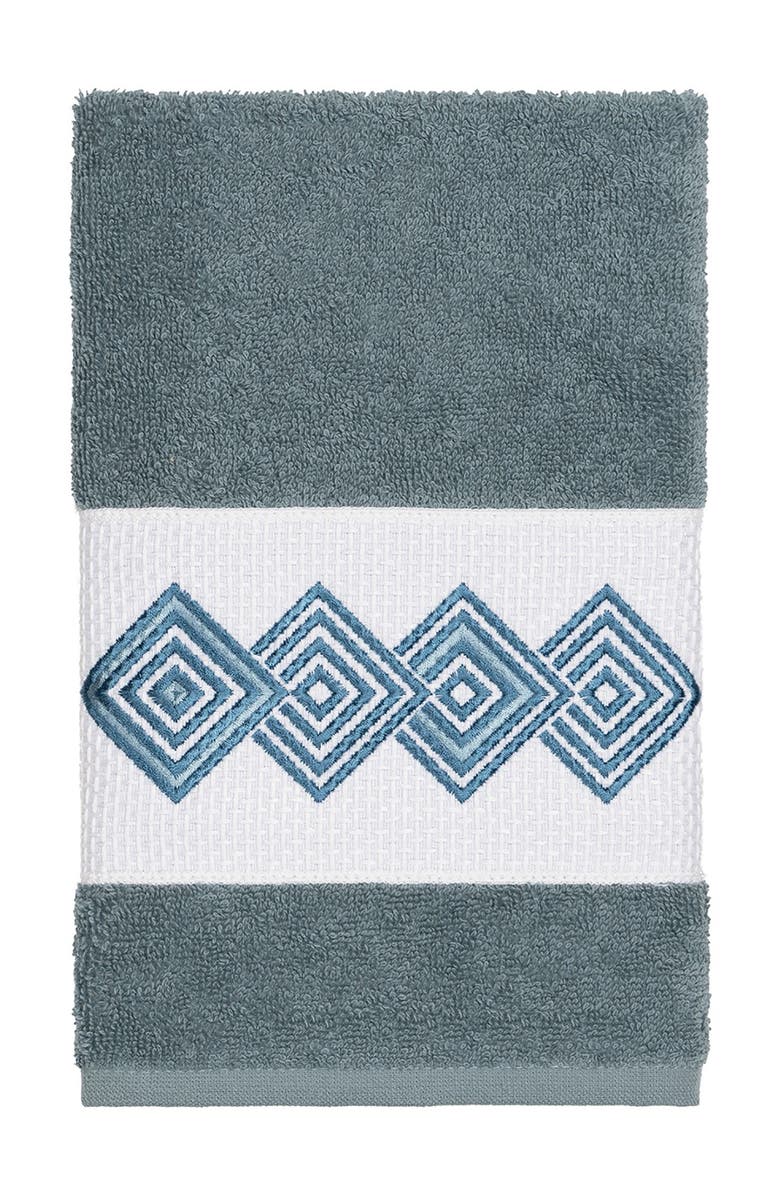 Linum Home Textiles Noah 3-Piece Embellished Towel - Teal, Alternate, color, Teal