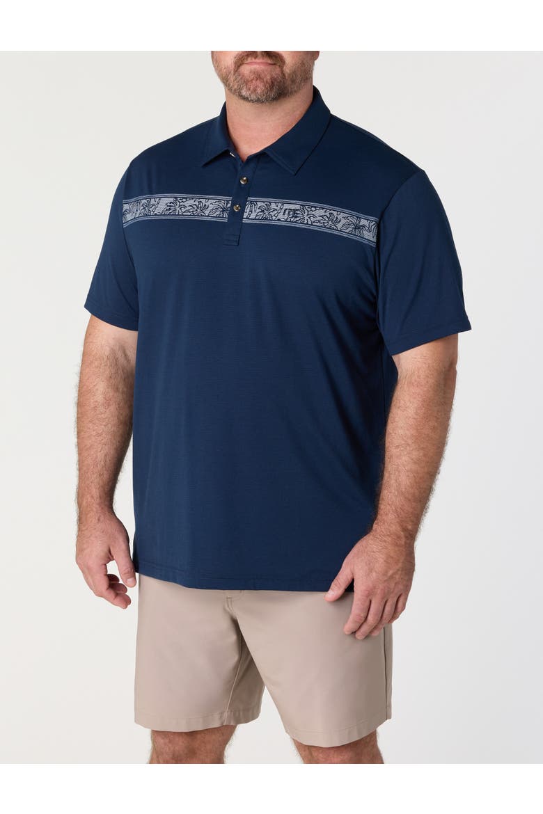 Big & Tall Heater Series Chest-Striped Polo Shirt, Alternate, color, TOTAL ECLIPSE BLUE