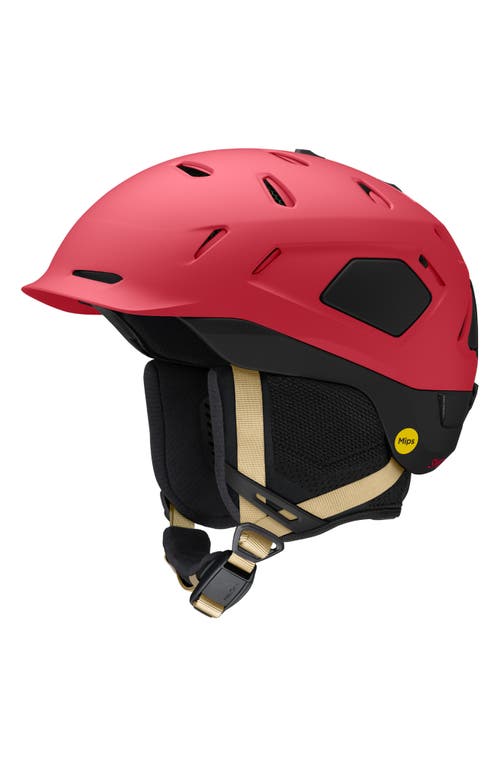 Smith Nexus Snow Helmet With Mips In Matte Crimson/black