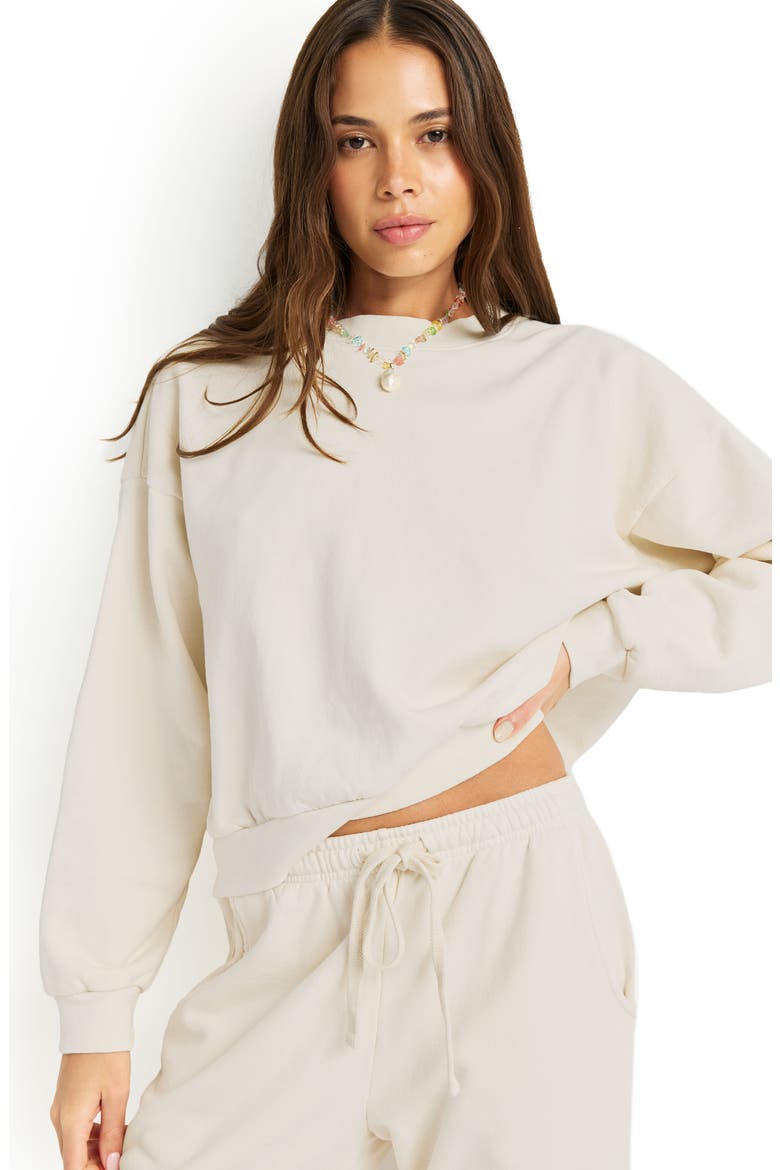 Dawn Classic Cotton Sweatpants, Alternate, color, CREAM