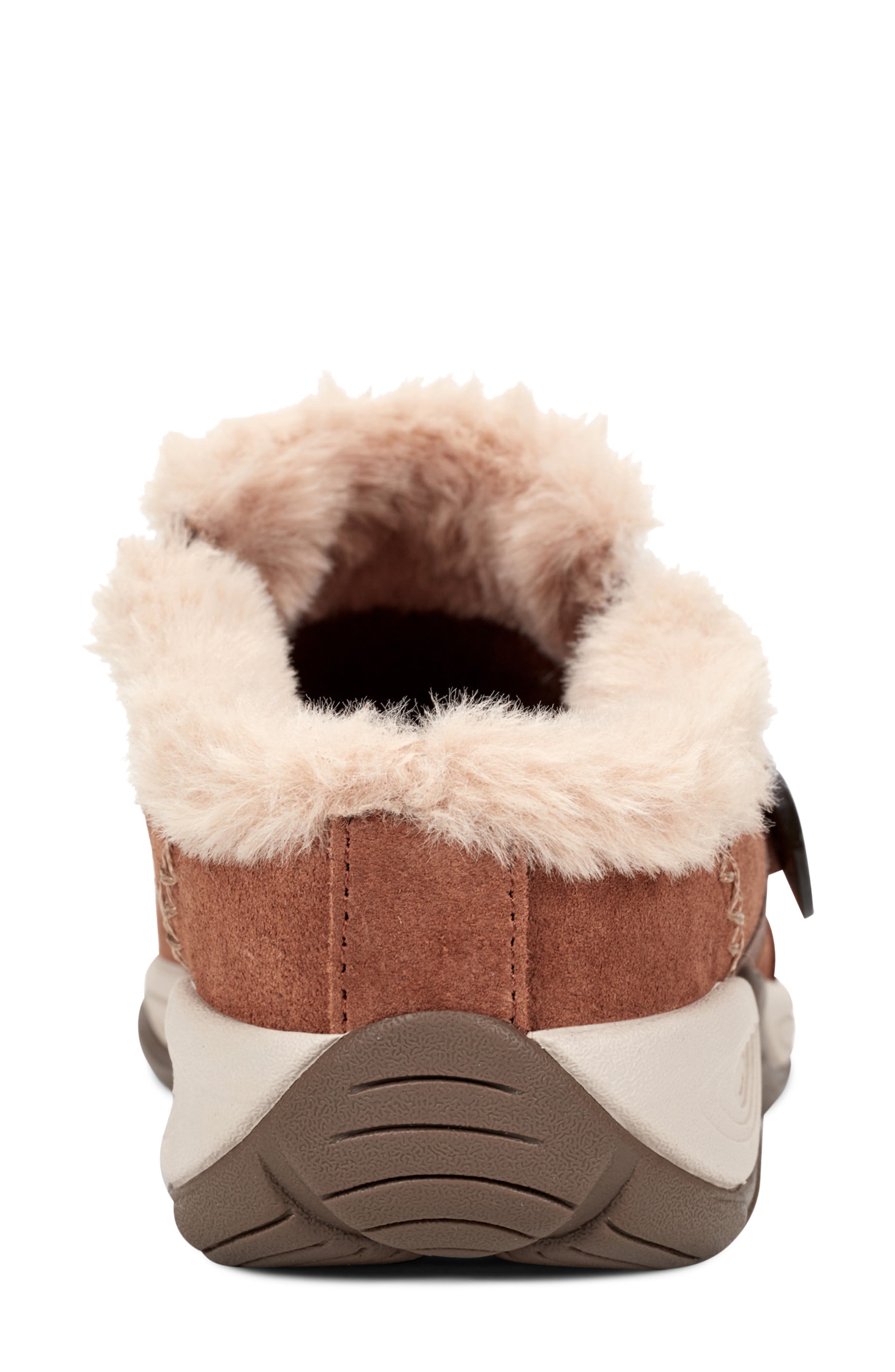 Easy Spirit Elinn Faux Shearling Mule, Alternate, color, Medium Brown
