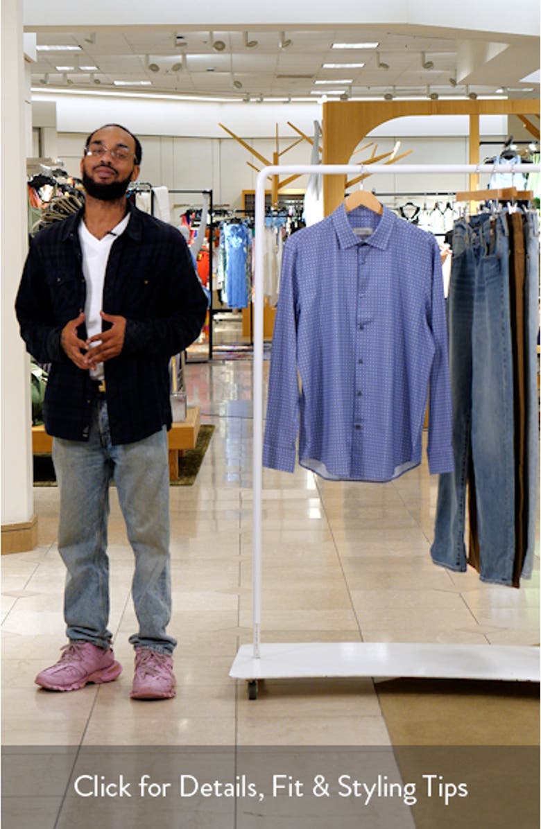 James OoohCotton<sup>®</sup> Geo Print Button-Up Shirt, sales video thumbnail