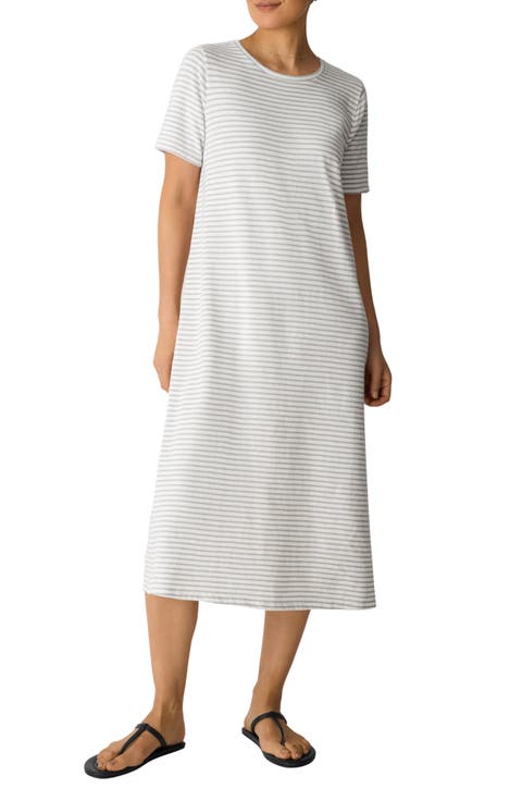 Stripe T-Shirt Midi Dress