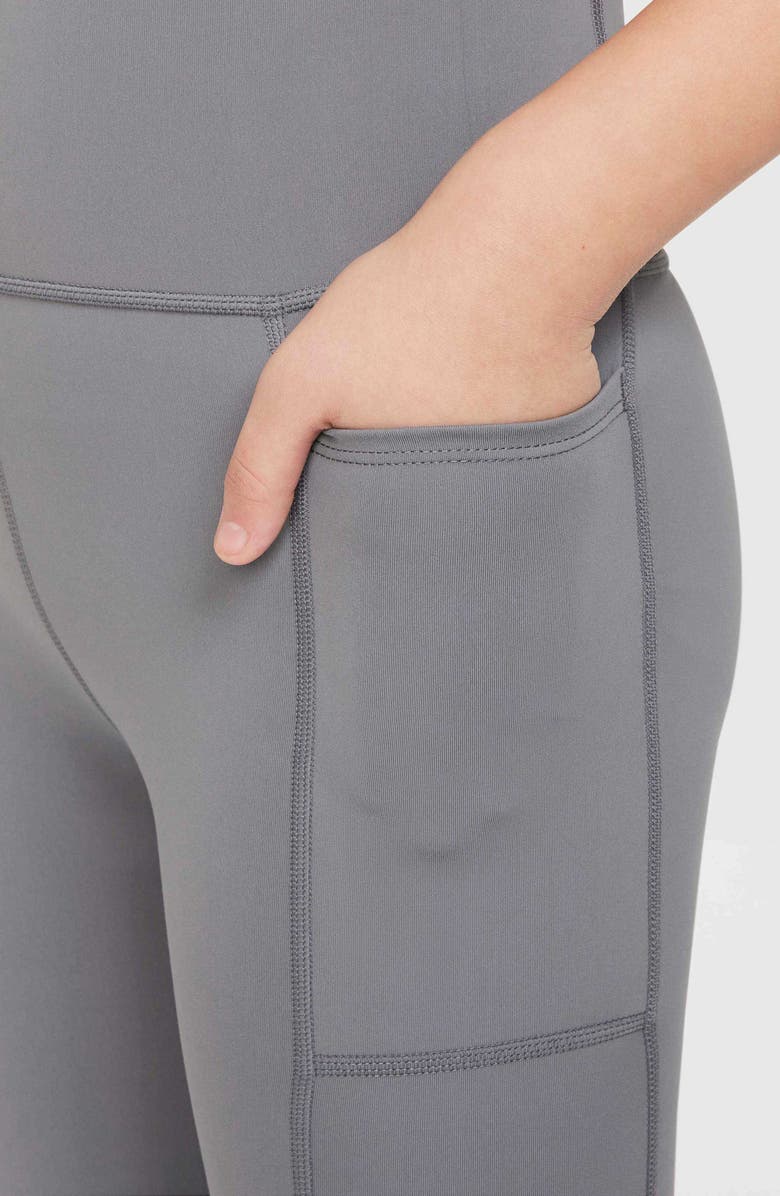 Nike Kids' Nike One Dri-FIT Pocket Leggings, Alternate, color, Smoke Grey/ White