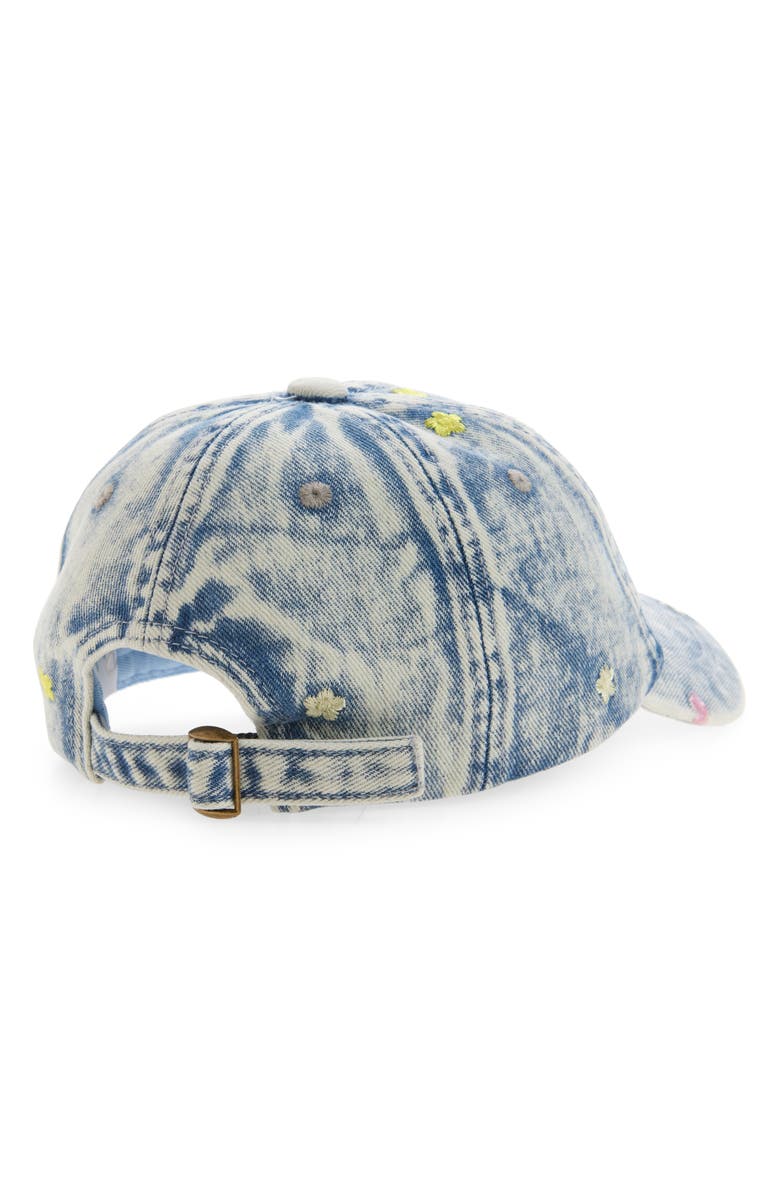 Ruby & Ry Kids' Floral Embellished Denim Baseball Cap, Alternate, color, Washed Indigo