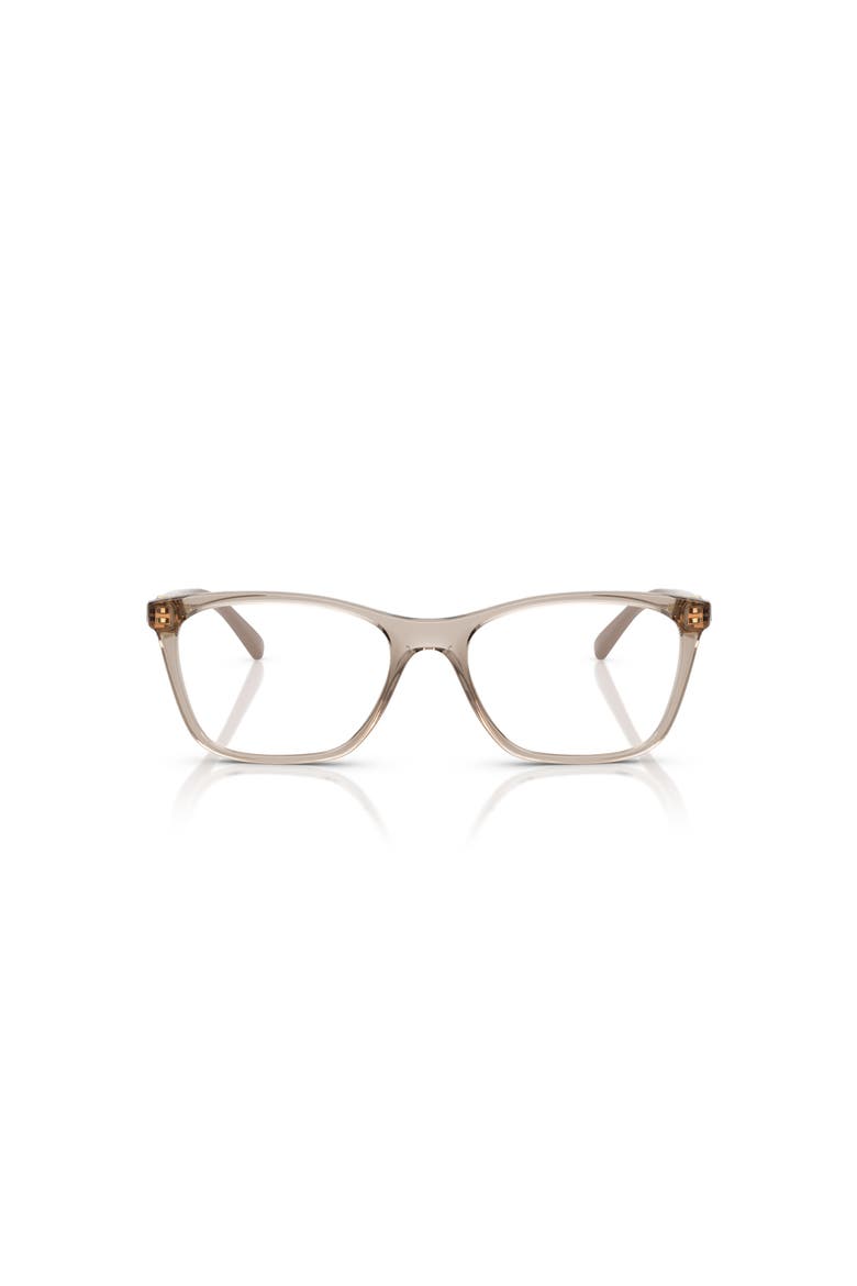 53mm Rectangle optical glasses, Alternate, color, Brown