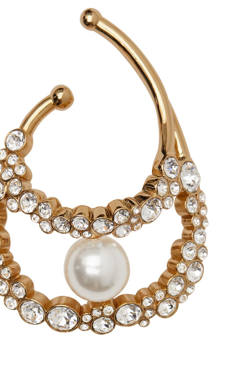 Burberry Imitation Pearl Oyster Ear Cuffs, Alternate, color,