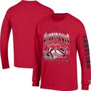 Champion Men's Champion  Red Carolina Hurricanes Long Sleeve Jersey T-Shirt