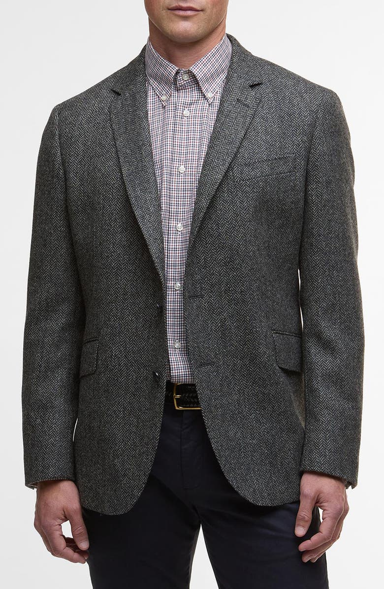 Barbour Firth Moons Wool Herringbone Sport Coat, Main, color, Grey