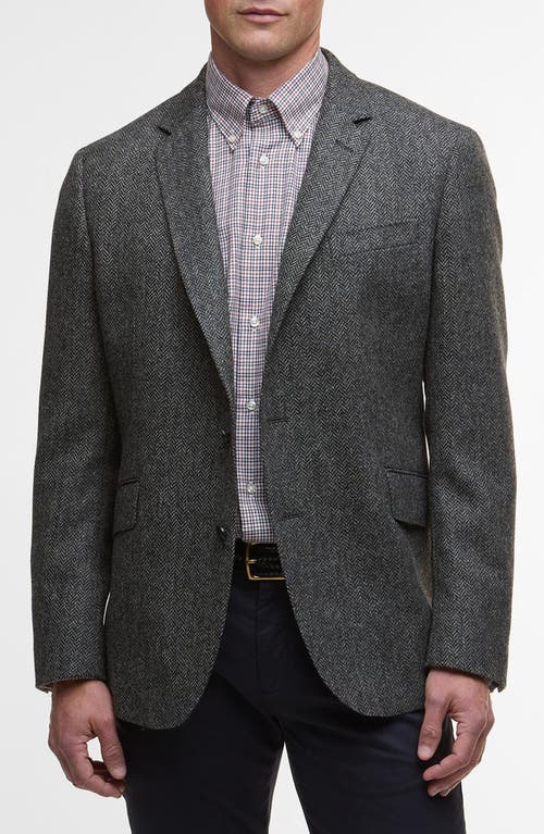 Barbour Firth Moons Wool Herringbone Sport Coat In Gray