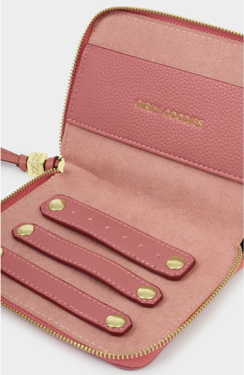 Katie Loxton Slim Jewellery Case, Alternate, color, Raspberry Pink