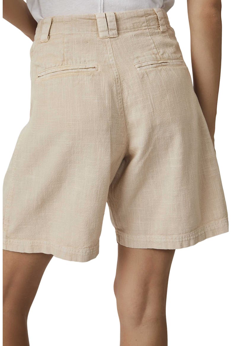 Say So Cotton Trouser Shorts, Alternate, color, PEBBLE