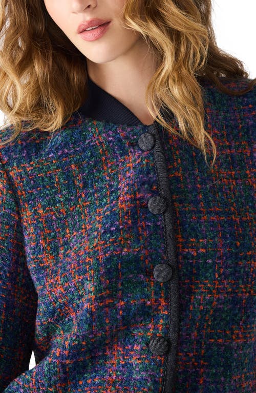 Steve Madden Carlene Tweed Jacket In Blue