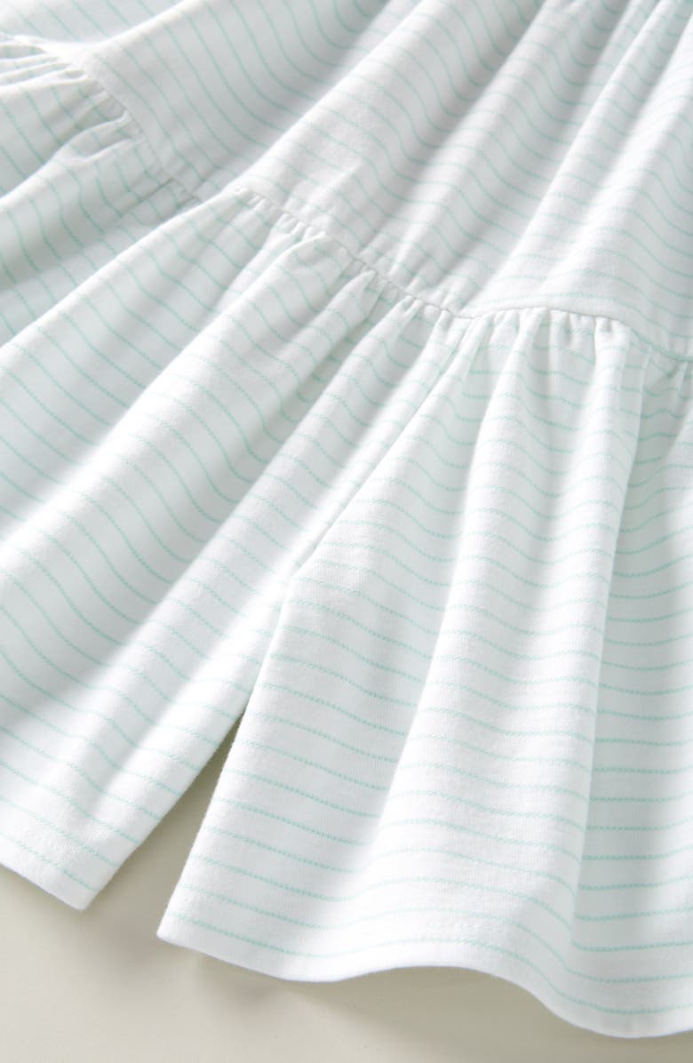 Tucker + Tate Kids' Stripe Tiered Romper, Alternate, color, Green Yucca-White Stripe