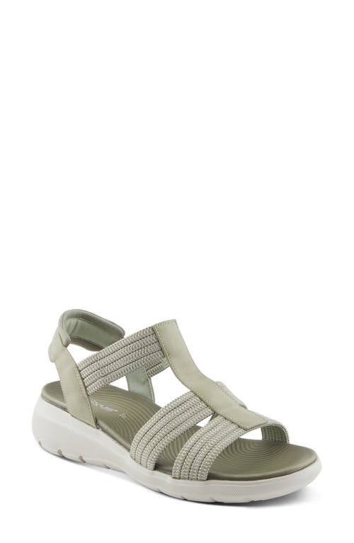 Flexus By Spring Step Cardona Wedge Sandal In Sage Green