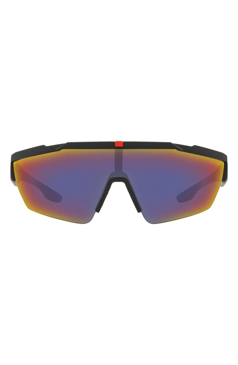 PRADA SPORT 44mm Mirrored Shield Sunglasses, Main, color,