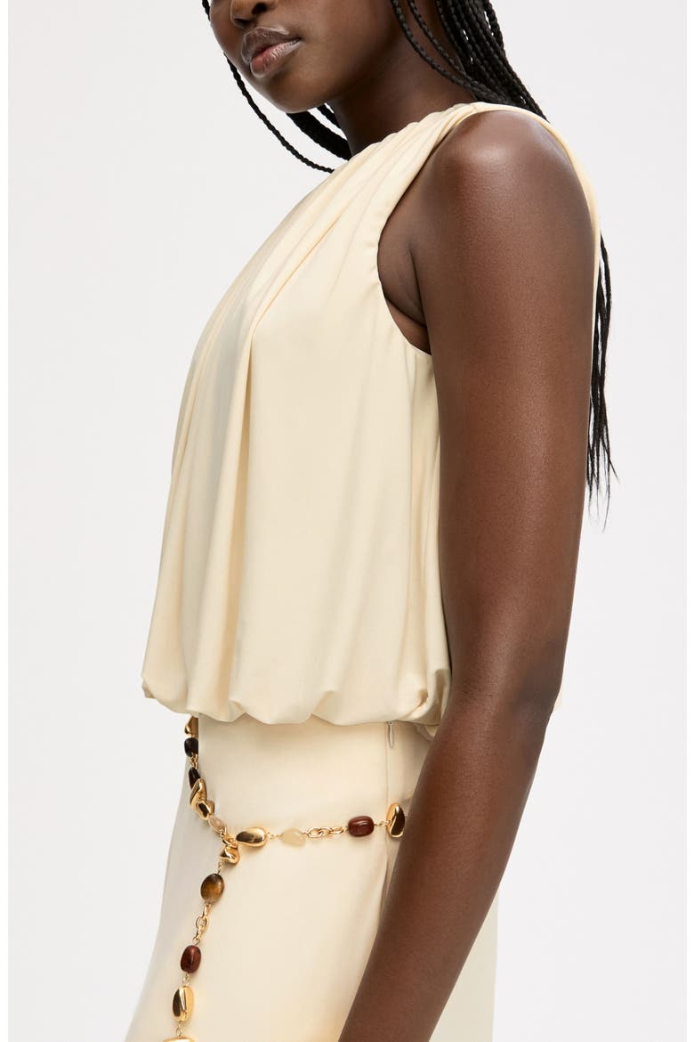 Blouson Crop Top, Alternate, color, ALMOND