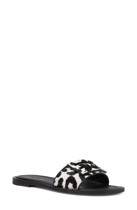 Baguette Genuine Calf Hair Slide Sandal