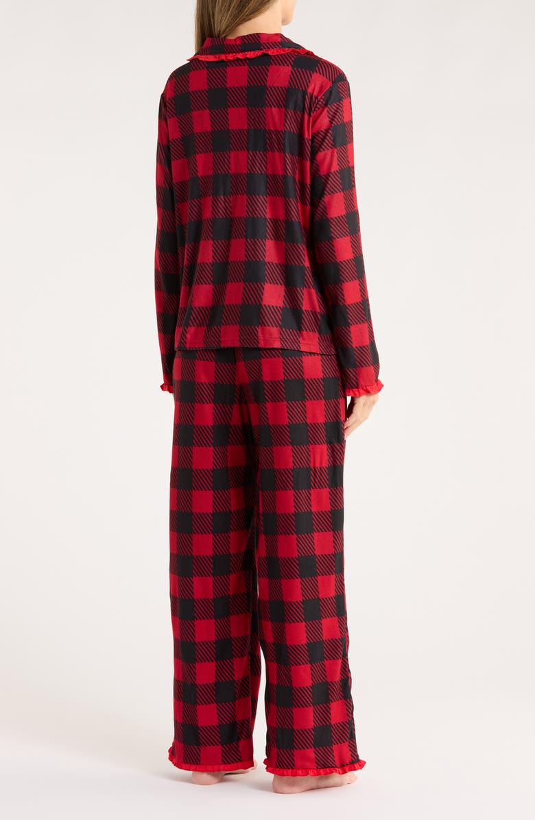 BABY STARTERS Buffalo Plaid Collared Pajamas, Alternate, color, Red