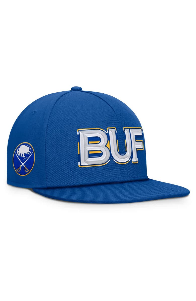 FANATICS Men's Fanatics Royal Buffalo Sabres Authentic Pro Rink Team Code Snapback Hat, Main, color, Royal