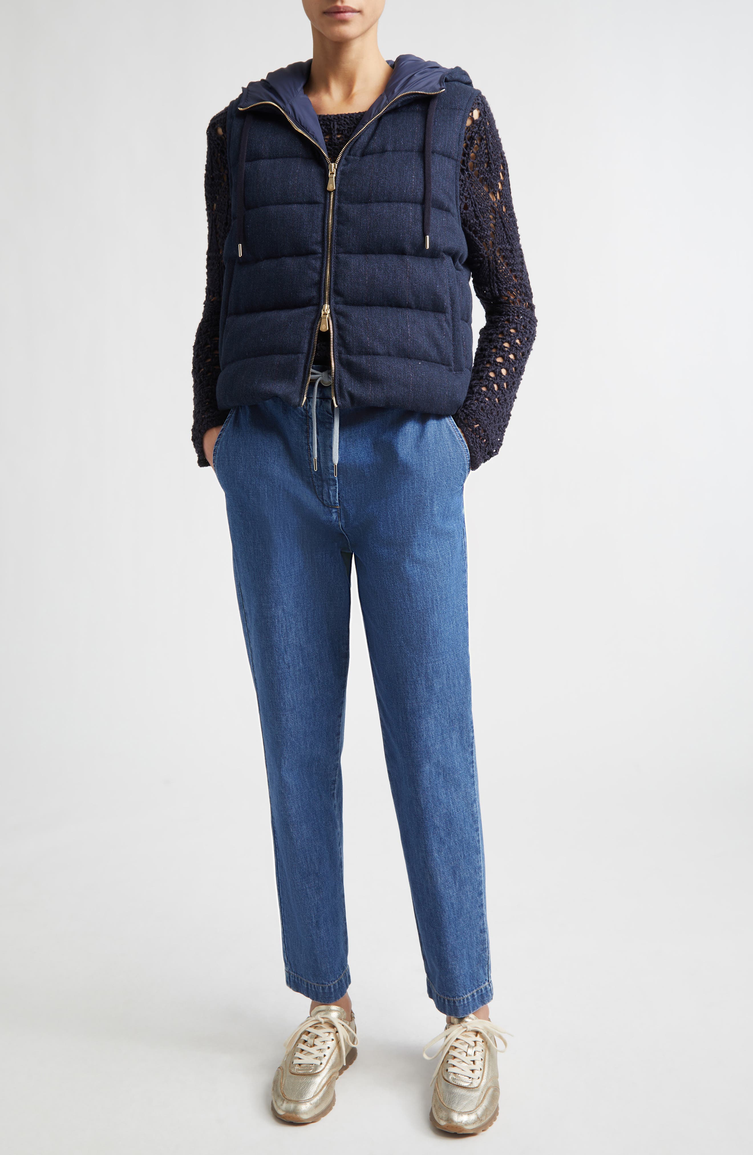 Open Double Stitch Linen & Silk Sweater - image 2