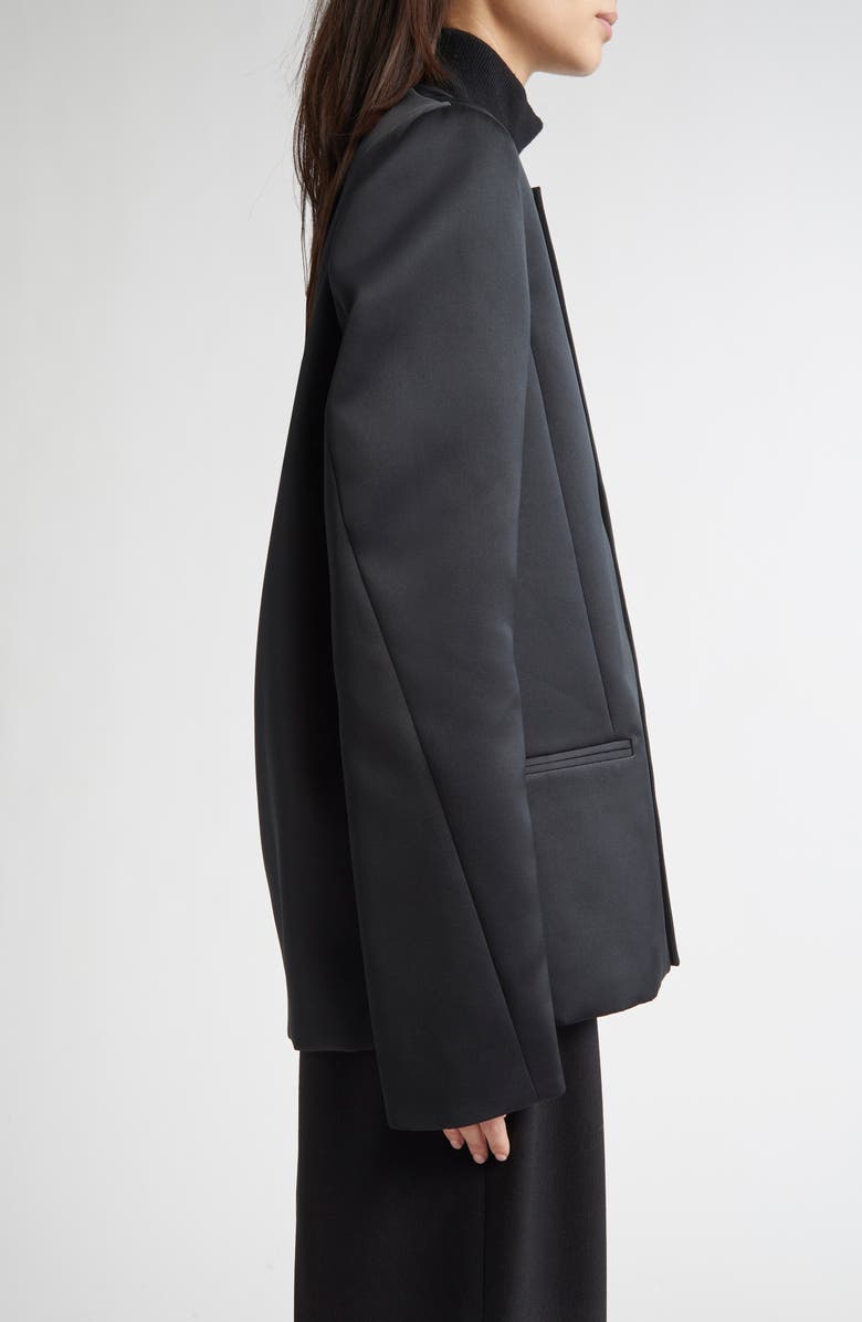 TOTEME Satin Dinner Jacket, Alternate, color, Black