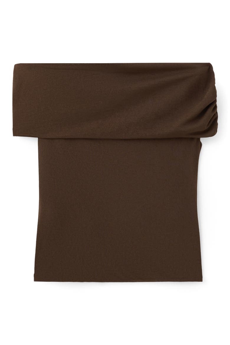 Off-the-Shoulder Top, Alternate, color, BROWN