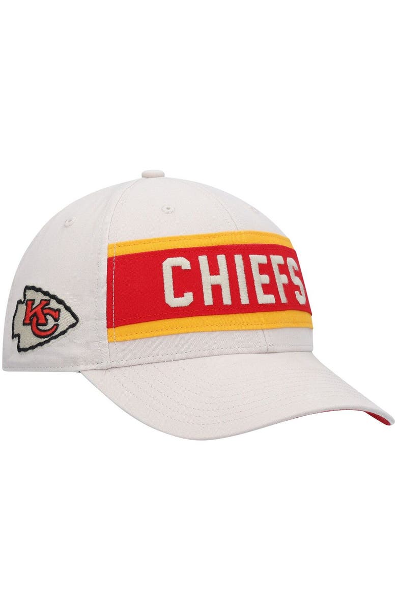 '47 Men's '47 Cream Kansas City Chiefs Crossroad MVP Adjustable Hat, Main, color, 