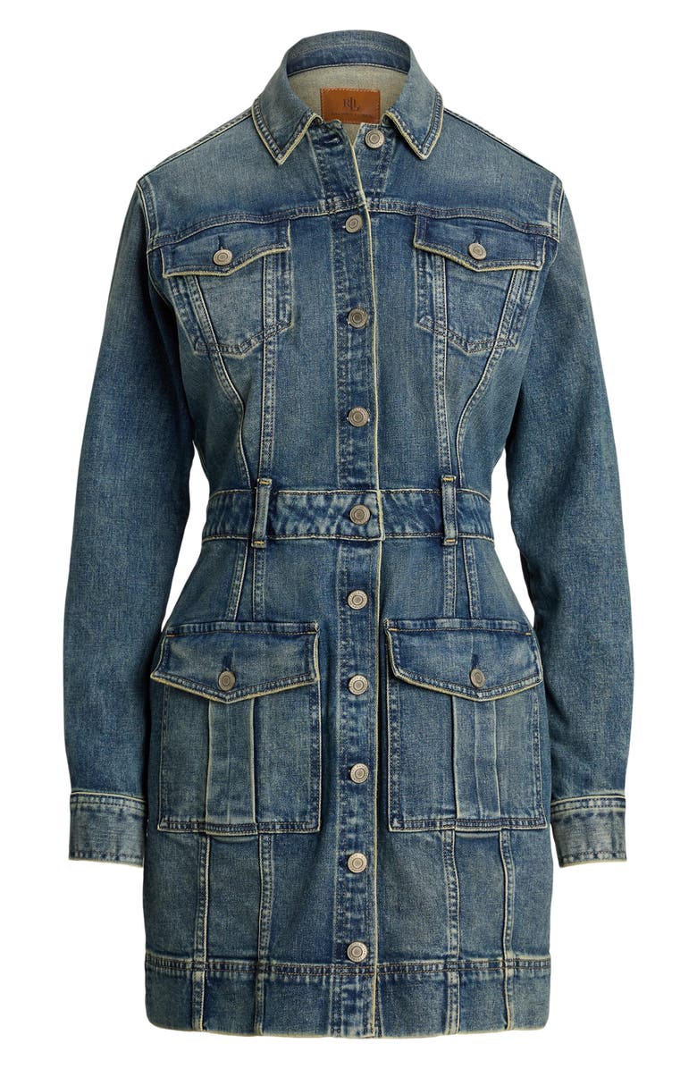 Lauren Ralph Lauren Long Sleeve Denim Shirtdress, Alternate, color,