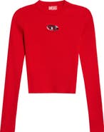 DIESEL® M-Valari Logo Cutout Rib Top