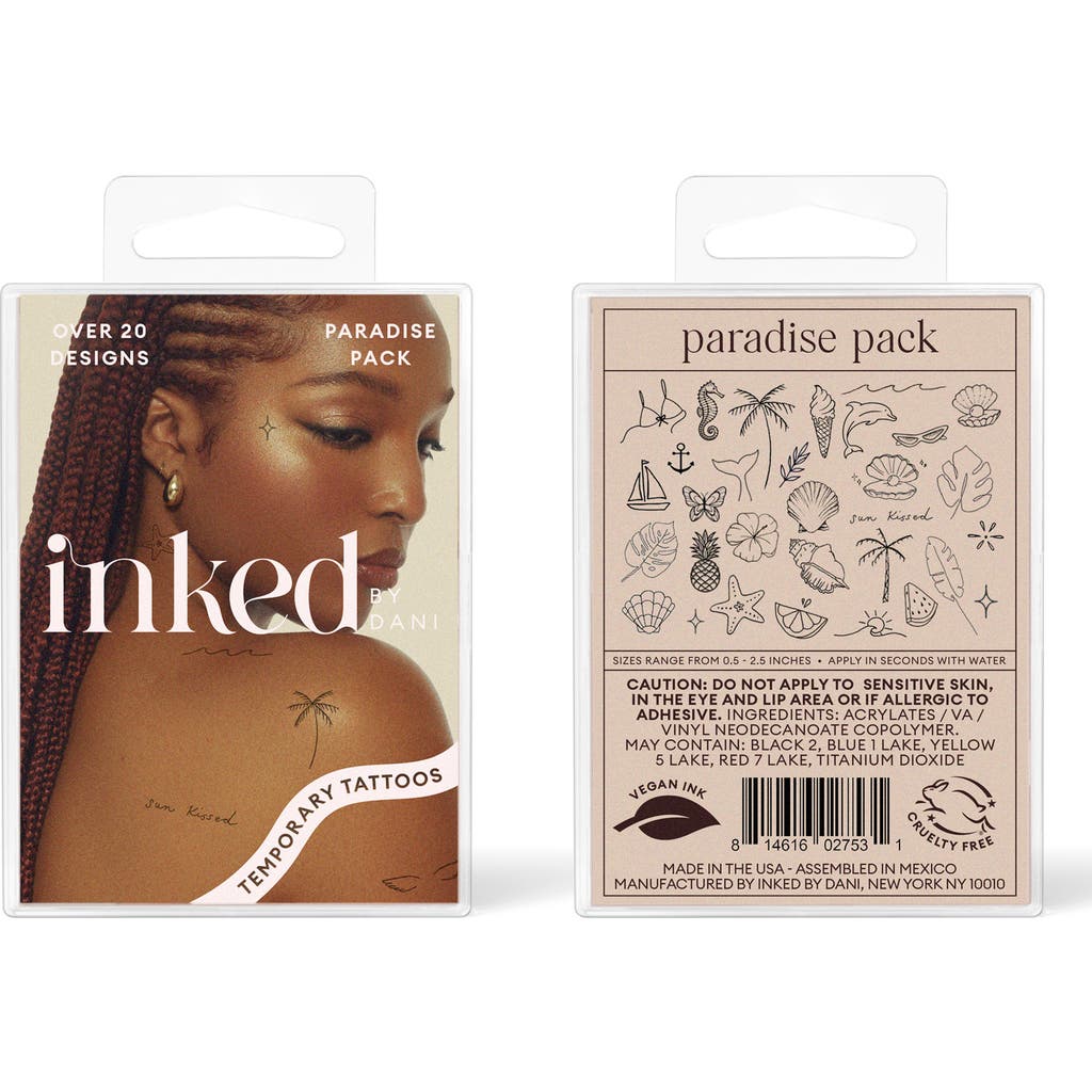 Inked By Dani Paradise Pack Temporary Tattoos