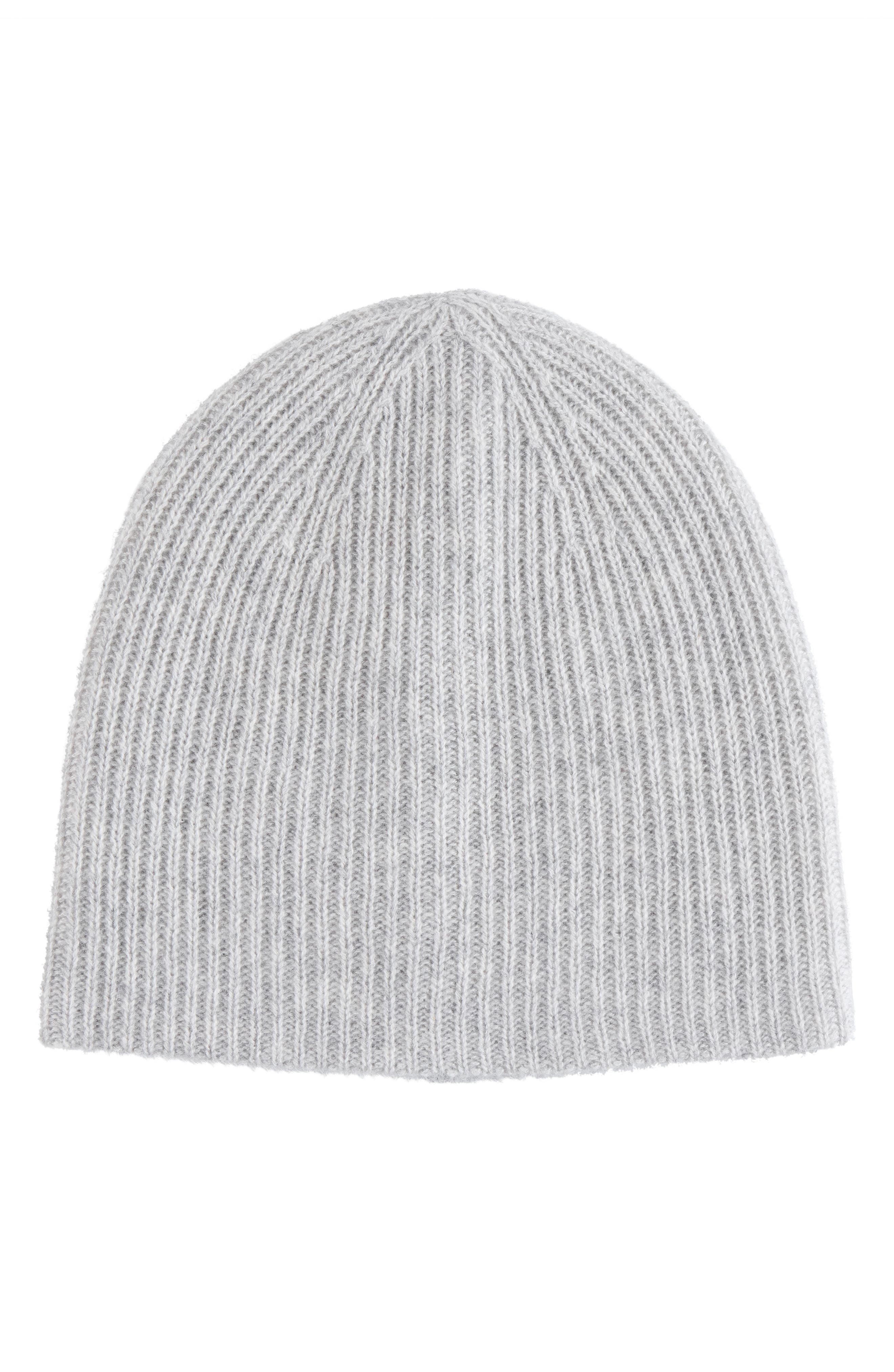 Amicale Cashmere Double Layer Rib Knit Beanie