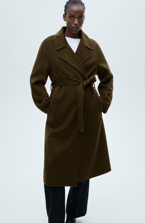 MANGO MANGO WOOL BLEND OVERSIZE LONGLINE COAT
