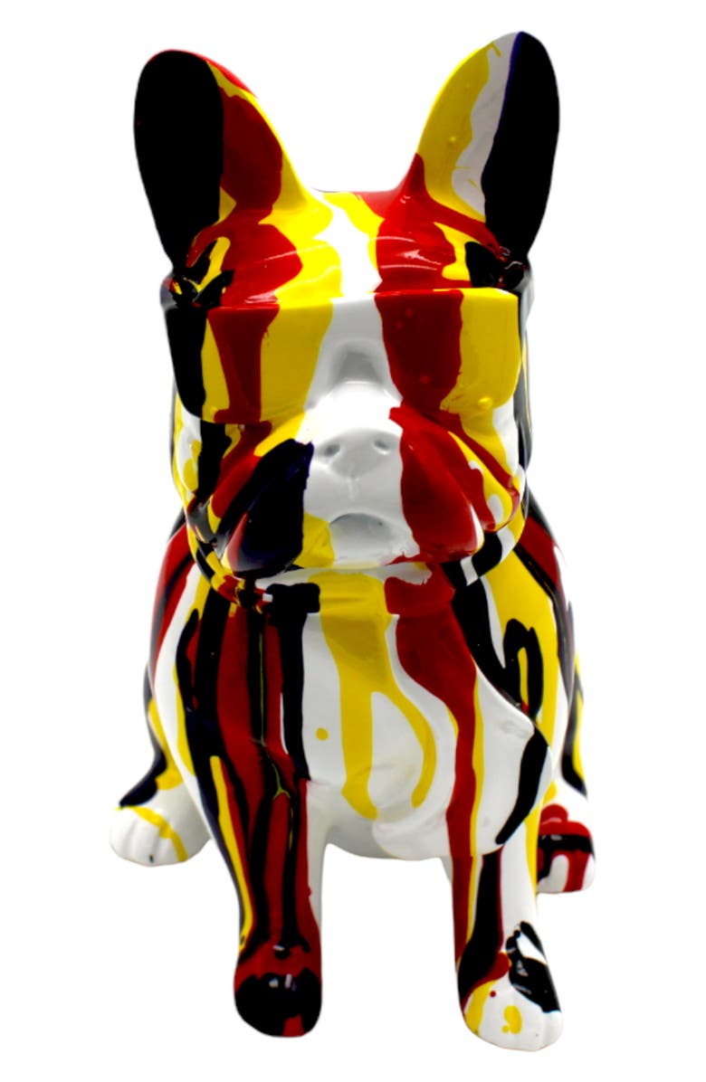 INTERIOR ILLUSIONS Glasses Graffiti Bulldog Art Decor, Main, color, Graffiti/ Multi-Color