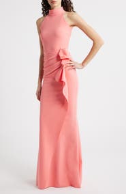 Chiara Boni La Petite Robe Gudrum High Neck Trumpet Gown