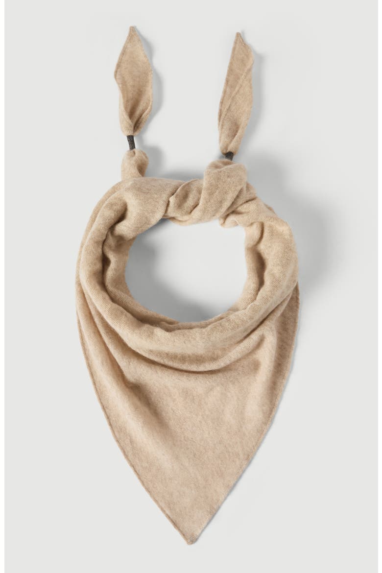Cashmere scarf with shiny details, Main, color, Beige