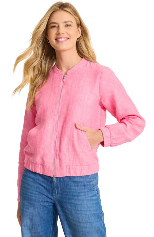Tommy Bahama Linen Bomber Jacket In Pink