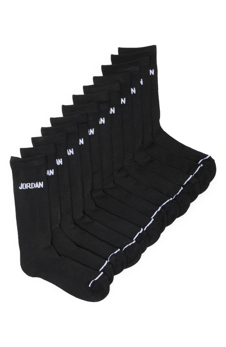 Jordan Kids' Jumpman 6-Pack Crew Socks, Main, color, Black