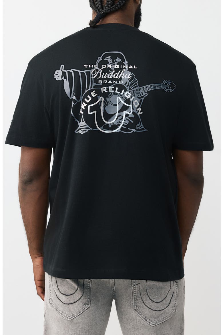 Envision Script Buddha Graphic T-Shirt, Alternate, color, JET BLACK