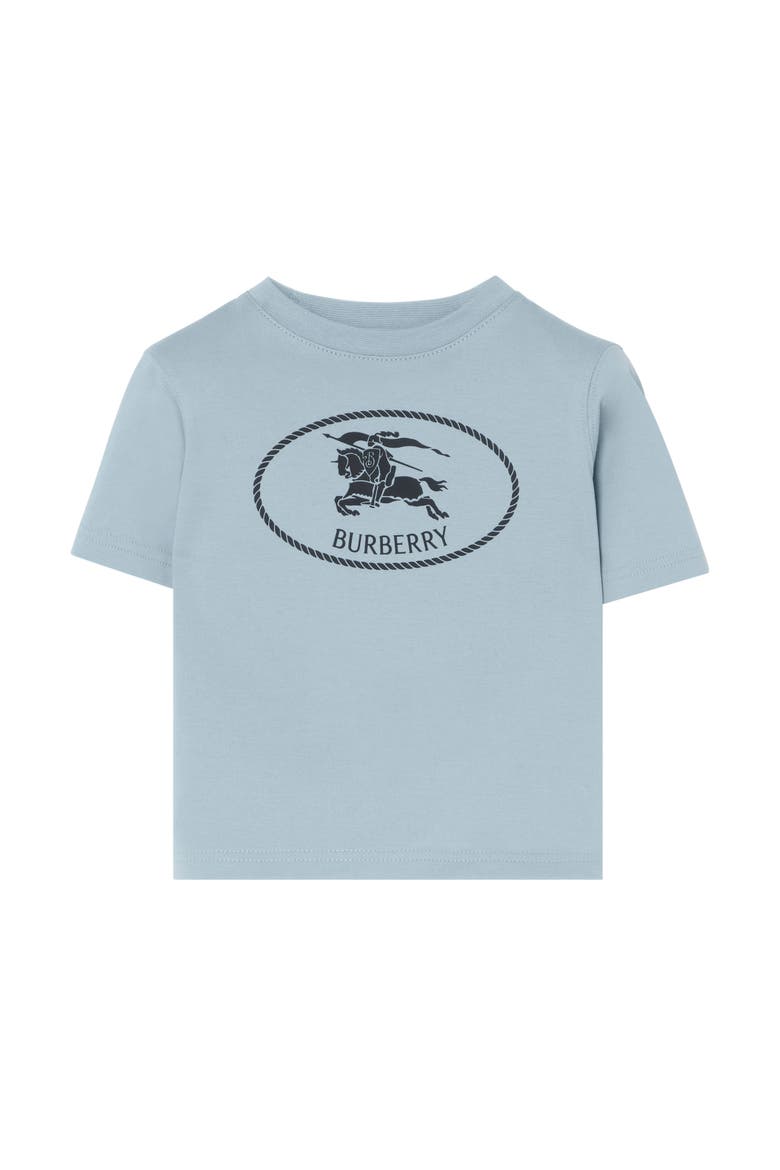 Knight Stamp Cotton T-shirt, Main, color, Misty blue