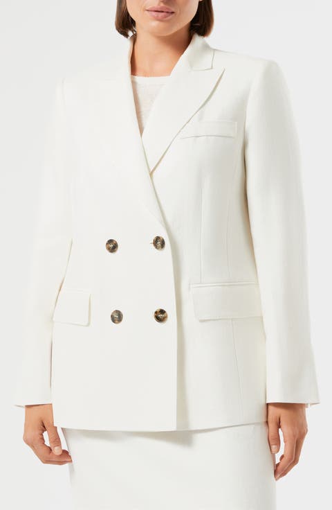Nebbia Double Breasted Linen Jacket (Plus)