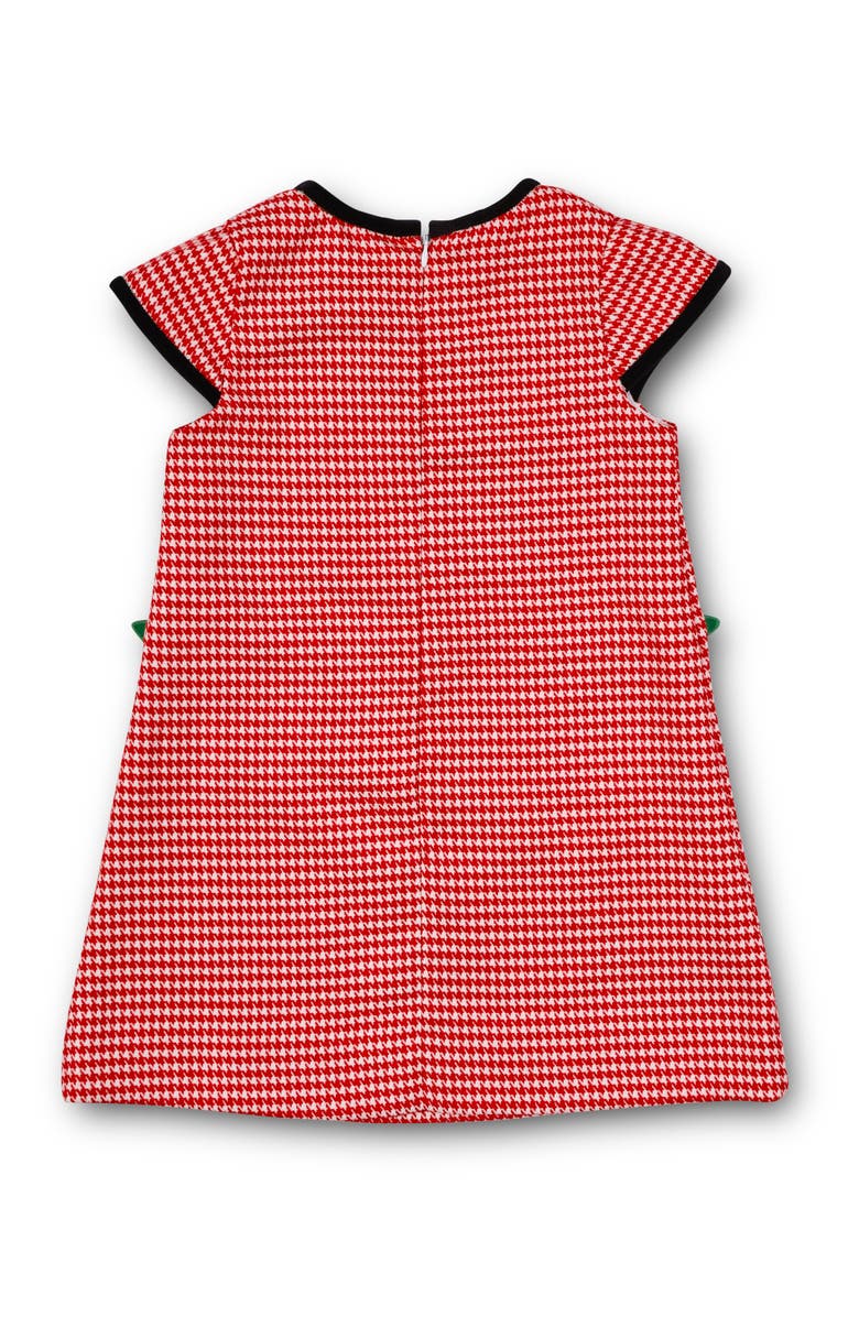 Florence Eiseman Houndstooth Dress With Flowers, Alternate, color, Red And White Plaid
