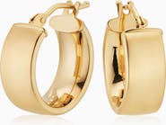 Oradina 14K Yellow Gold The One Large Hoops