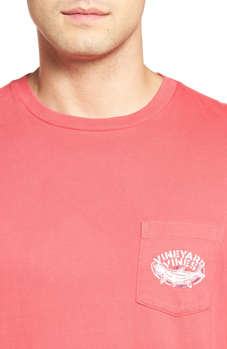 vineyard vines Stencil Tarpon Graphic Pocket T-Shirt, Alternate, color, 